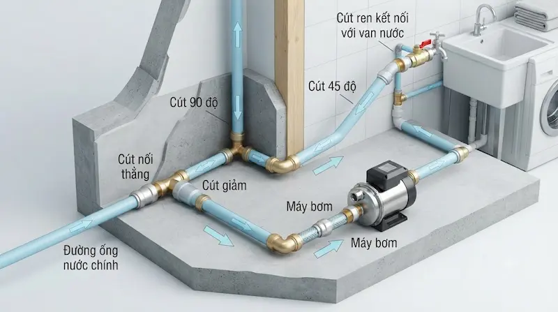 Nguyên lý hoạt động của các loại cút nối