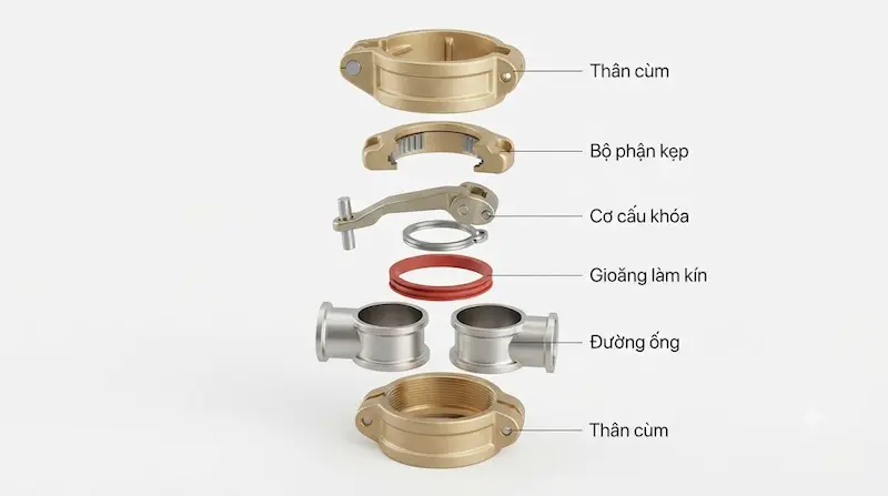 Cấu tạo và nguyên lý hoạt động của cùm nối