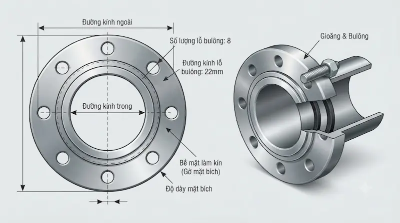 Nguyên lý hoạt động của mặt bích