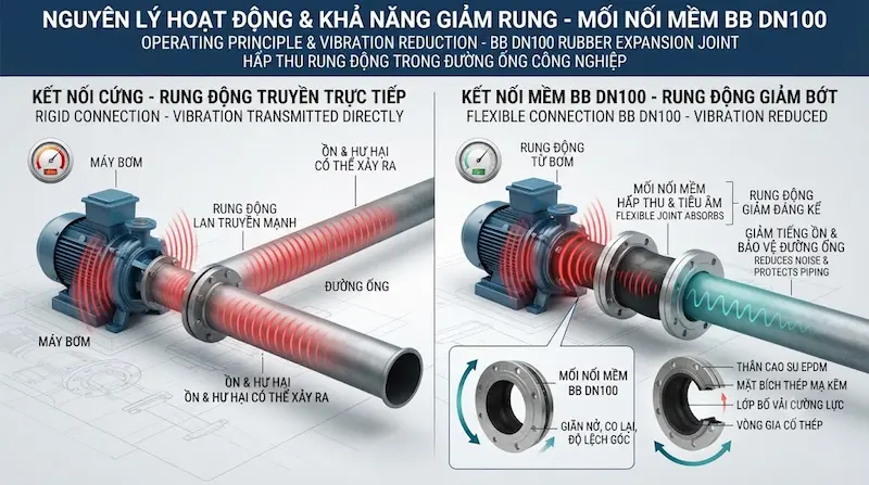 Cấu tạo và nguyên lý hoạt động của mối nối mềm
