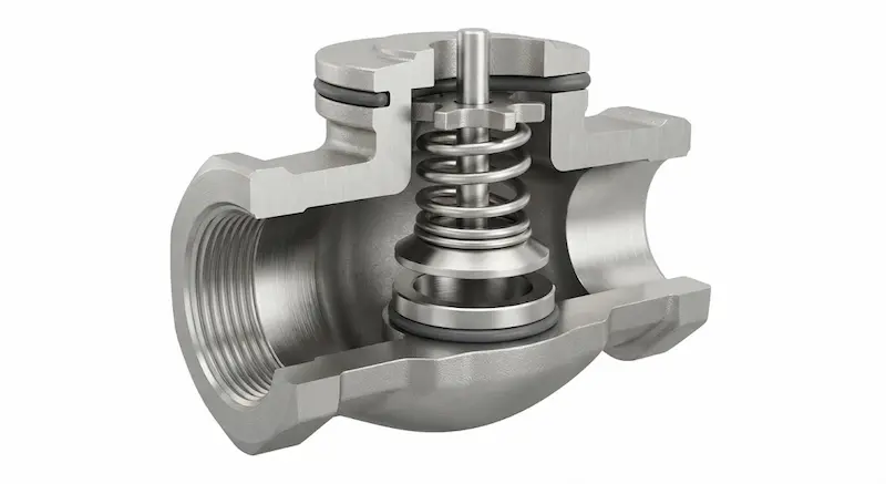 Cấu tạo bên trong của spring check valve