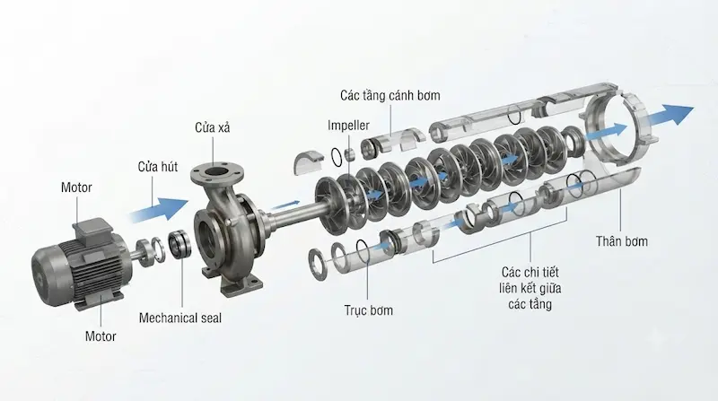 Cấu tạo và nguyên lý hoạt động của bơm tonkaflo