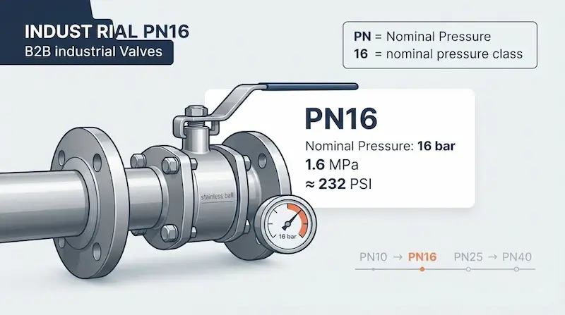 Nghĩa của PN16 trong hệ thống van
