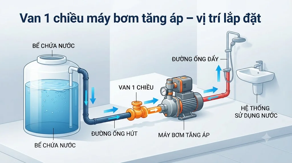 Ứng dụng thực tế của van 1 chiều