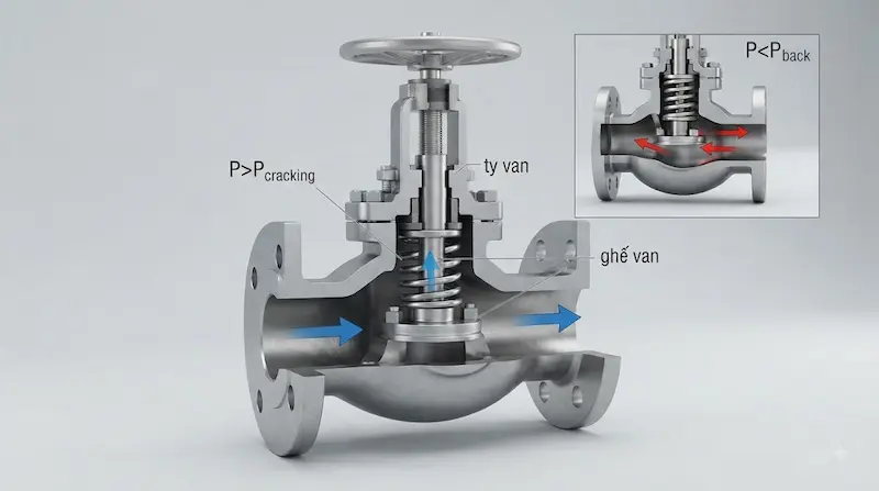 Cấu tạo và nguyên lý hoạt động của van