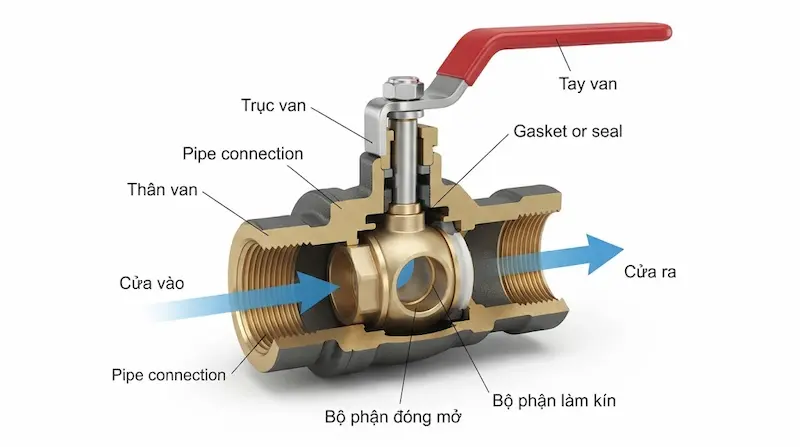 Cấu tạo và nguyên lý hoạt động của van