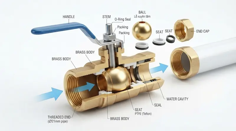 Thông số kỹ thuật của van đồng