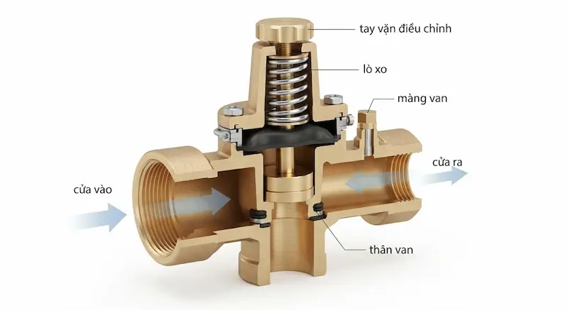 Nguyên lý hoạt động của van giảm áp