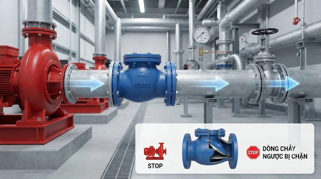 Ứng dụng thực tế của van một chiều