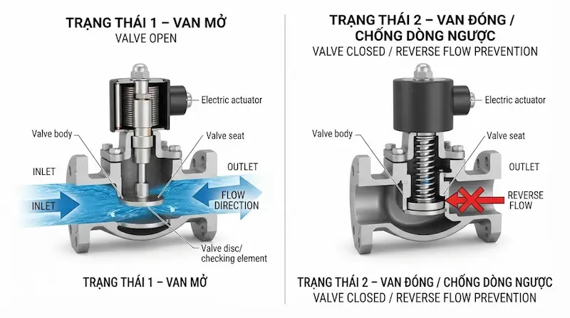 Nguyên lý hoạt động của van nước