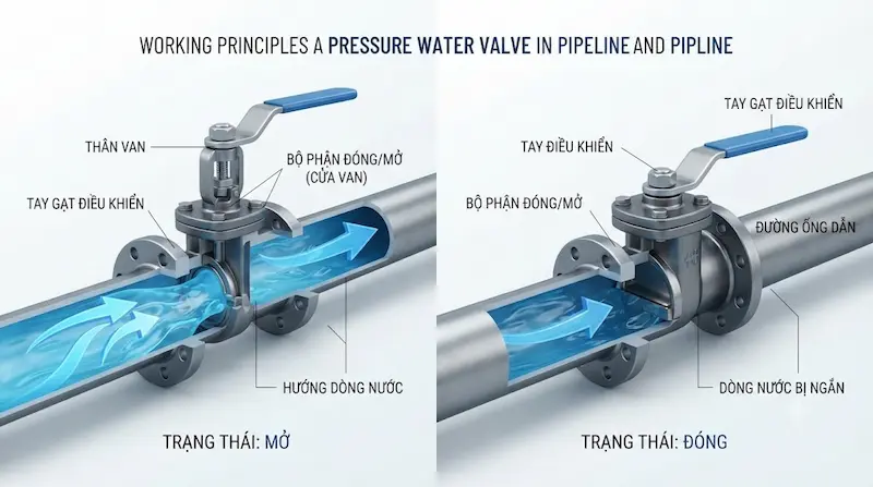 Cấu tạo và nguyên lý hoạt động của van nước