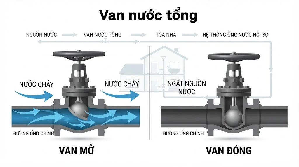 Nguyên lý đóng mở của van nước