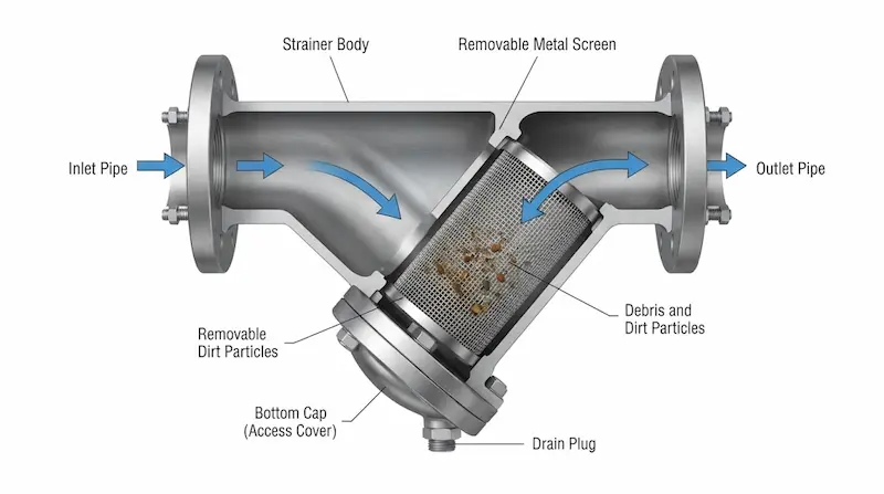 Nguyên lý hoạt động của water strainer