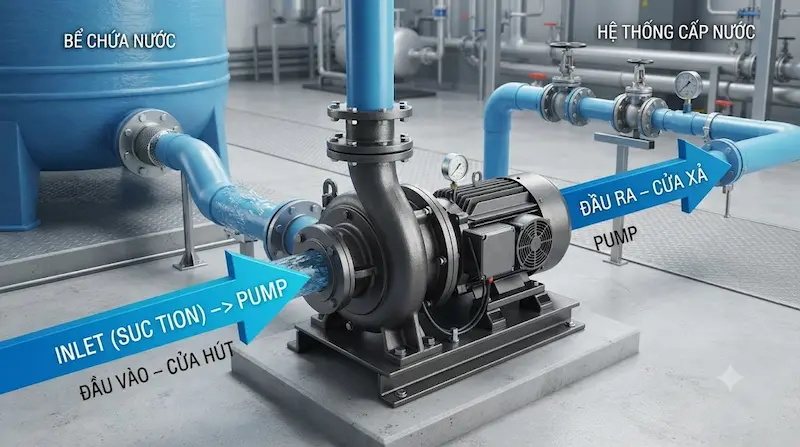 Giới thiệu chi tiết về đầu vào và đầu ra của máy bơm nước