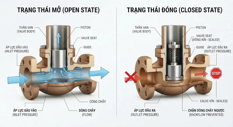 Nguyên lý hoạt động của van