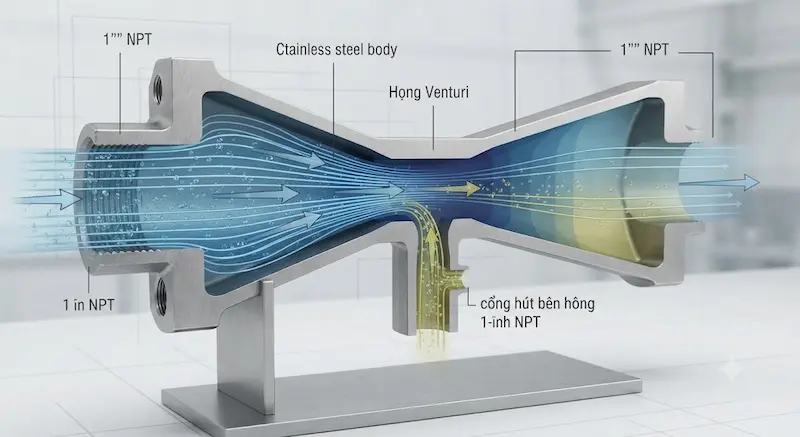 Nguyên lý hoạt động của venturi