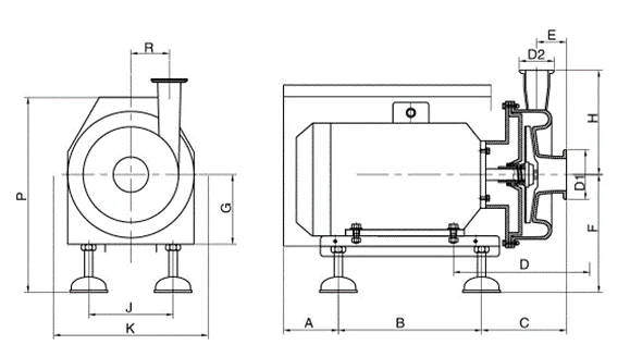 gfp-sanitary-centrifugal-pump-4kw-drawing