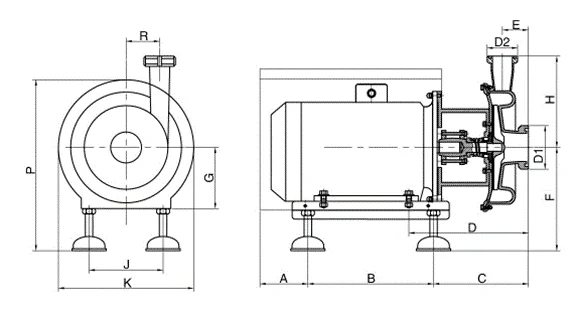 gkh-sannitary-centrifugal-pump-4kw-drawing