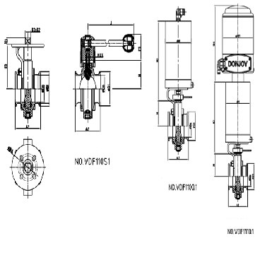 donjoy-316l-customized-pneumatic-welded-butterfly-valve-picture-12