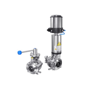 donjoy-316l-food-grade-pneumatic-double-butterfly-valve-with-c-top-for-fluid-picture-8