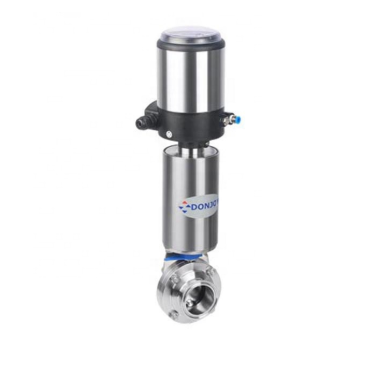 donjoy-sanitary-clamp-pneumatic-butterfly-valve-with-positioner-for-beer-picture-7