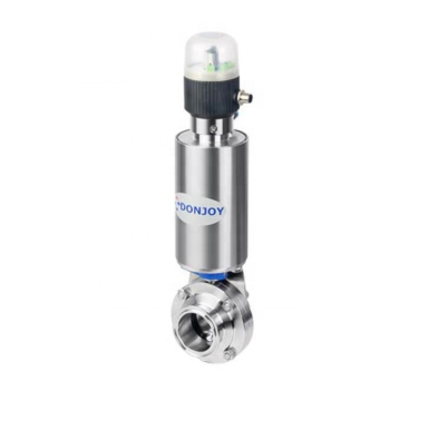 donjoy-sanitary-clamp-pneumatic-butterfly-valve-with-positioner-for-beer-picture-8