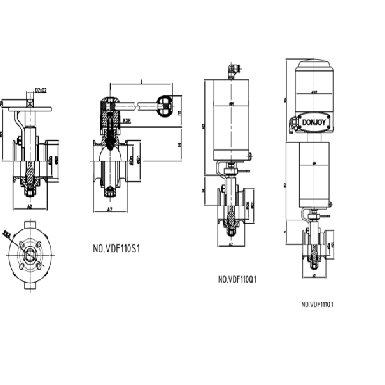 donjoy-sanitary-plastic-handle-stainless-steel-threaded-butterfly-valve-picture-7