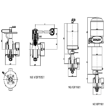 donjoy-stainless-steel-manual-weld-butterfly-valve-with-pull-handle-picture-8