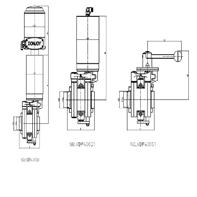 donjoy-stainless-steel-pneumatic-double-butterfly-valve-with-c-top-picture-9