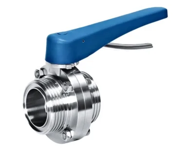donjoy-sanitary-plastic-handle-stainless-steel-threaded-butterfly-valve-picture-1