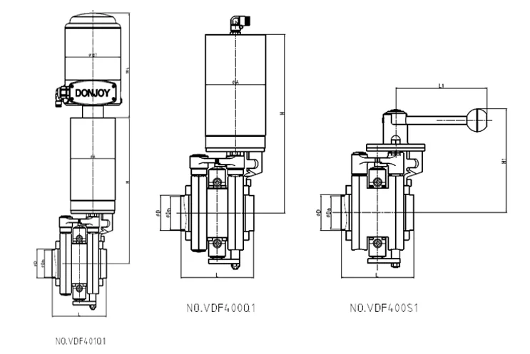 donjoy-ss304-and-ss316l-stainless-steel-sanitary-double-mixing-proof-butterfly-valve-with-positioner-picture-7