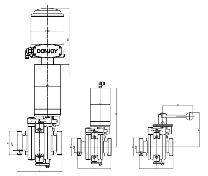 donjoy-ss304-and-ss316l-stainless-steel-sanitary-double-mixing-proof-butterfly-valve-with-positioner-picture-8