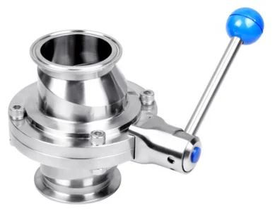donjoy-stainless-steel-manual-clamp-butterfly-valve-with-pull-handle-picture-1