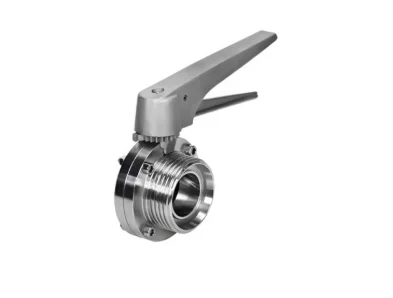 sanitary-single-weld-single-thread-butterfly-valve-with-pull-handle-picture-1
