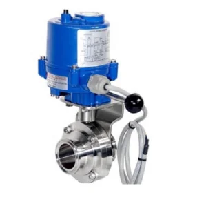 stainless-steel-sanitary-electric-clamp-butterfly-valve-for-fluid-picture-1